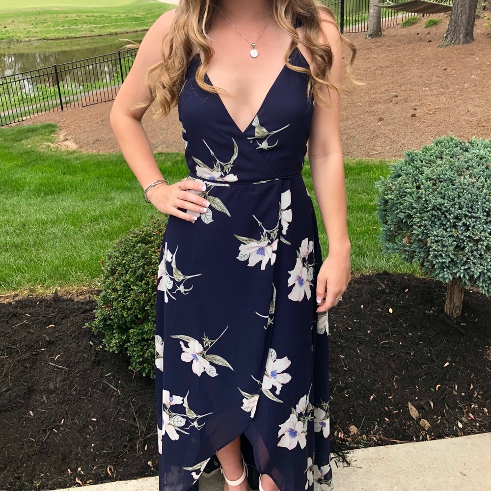 Long flowy flower dress